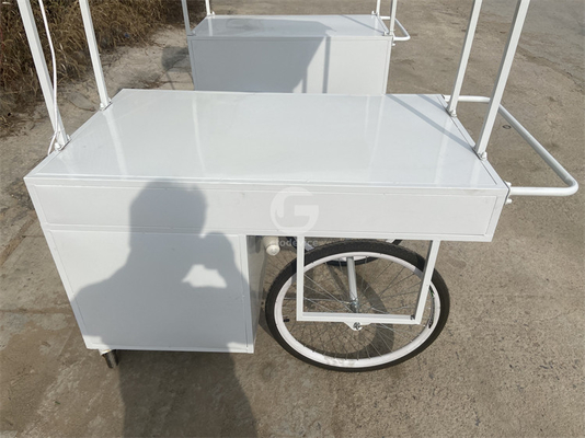 3 roues Cargo Vélo de rue Livraison de nourriture Vélo Crêpe remorque High Standard Crème glacée Café Pousse Chariot
