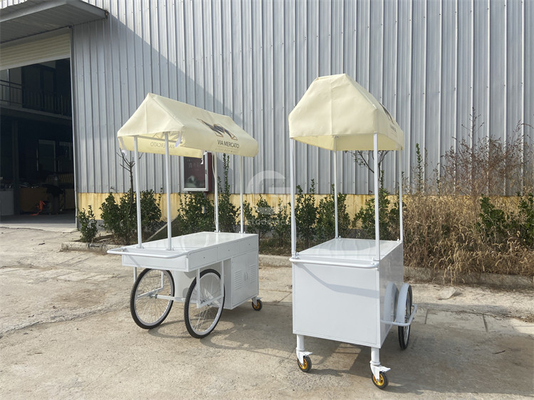 Petit chariot électrique portable Plaque froide pousse parapluie Mini roue de supermarché