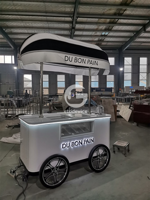 Chariot de crème glacée à roues à prix d'usine Chariot de crème glacée à roues