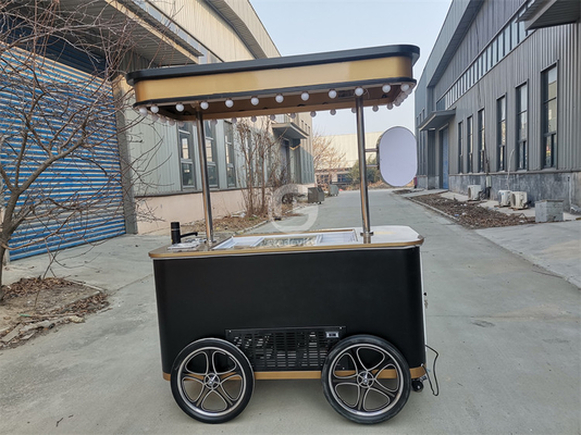 Chariot mobile de restauration rapide pour les glaces boissons froides collations chariot de glace Chariot de glace