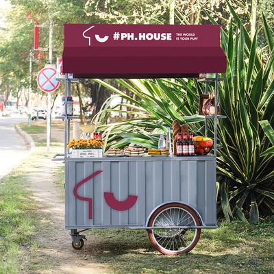 Nouveau design de crème glacée à tricycle, chariot à main pour desserts surgelés