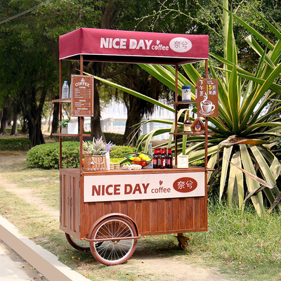 Vélo de crème glacée, chariot de poussée, tricycle portable pour vendre des friandises.