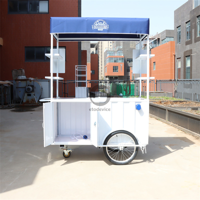 Tricycle de chargement de panier de bicyclettes glaces pour les entreprises alimentaires mobiles