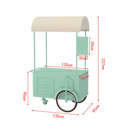 Taille de logo personnalisée Panier alimentaire mobile Panier de vente à la main pour le commerce de détail Panier de crème glacée