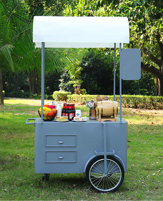Prix bon marché Concession alimentaire Stand Street chariot de vente à la main mobile avec tolérance de stockage
