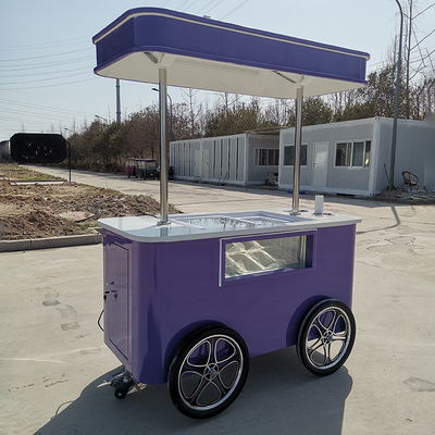 Carton de glace sur mesure, mini-chariot de congélation, chariot de nourriture mobile