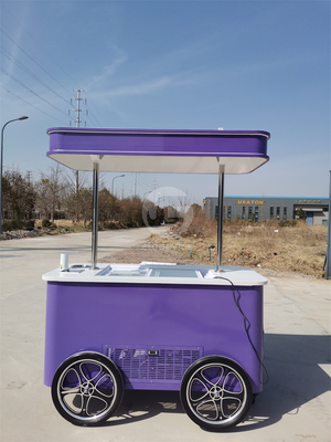 Carton de glace sur mesure, mini-chariot de congélation, chariot de nourriture mobile