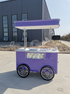 Carton de glace sur mesure, mini-chariot de congélation, chariot de nourriture mobile