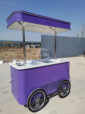 Carton de glace sur mesure, mini-chariot de congélation, chariot de nourriture mobile