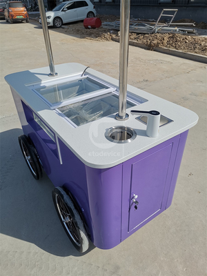 Application populaire de rue d'été Chariot de glaces Chariot de crème glacée italienne avec CE