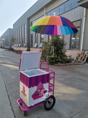 Europe Standard Street Bateau de crème glacée mobile avec congélateur