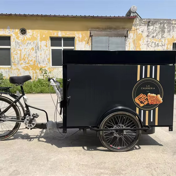Chariot de vélo en plein air avec espace de chargement et construction en acier inoxydable 304