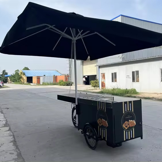 Chariot de vente en plein air pour le marché des agriculteurs polyvalent et la commodité du shopping