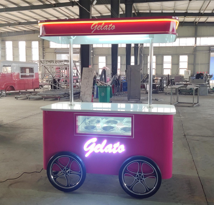 chariot de crème glacée chariot de crème glacée commerciale chariot de crème glacée pour l'industrie alimentaire